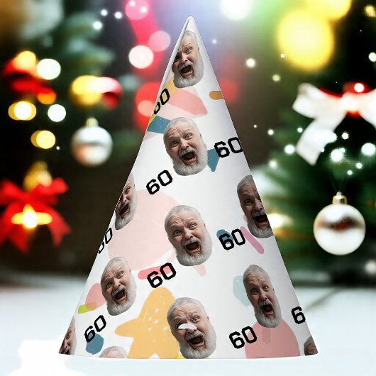 Chapeaux De Fètes Visage personnalisé 30e 40e 50e 60e anniversaire