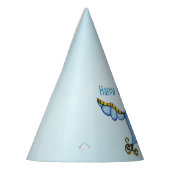 Chapeaux De Fètes Voile Whimsical Ornate Bluebird Yellow Tail (Gauche)