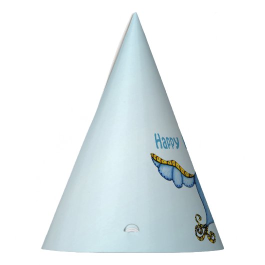 Chapeaux De Fètes Voile Whimsical Ornate Bluebird Yellow Tail (Gauche)