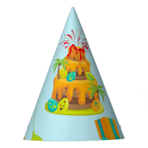 Chapeaux De Fètes Volcan Dinosaur Anniversaire Gâteau Dino Oeufs Ba
