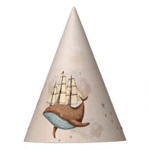 Chapeaux De Fètes Whale Ship Pastel Hommes-Neutres Anniversaire
