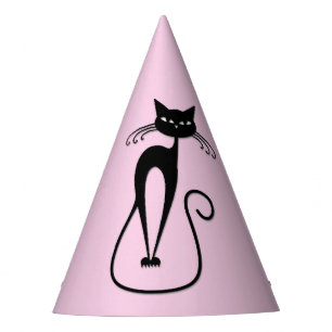 Chapeaux De Fètes Whimsical Skinny Chat noir rose