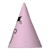 Chapeaux De Fètes Whimsical Skinny Chat noir rose (Droite)