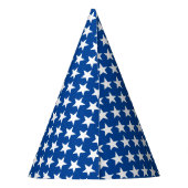Chapeaux De Fètes White Stars Motif sur le thème du drapeau bleu amé (Dos)