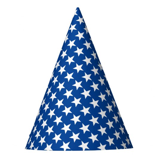 Chapeaux De Fètes White Stars Motif sur le thème du drapeau bleu amé (Devant)