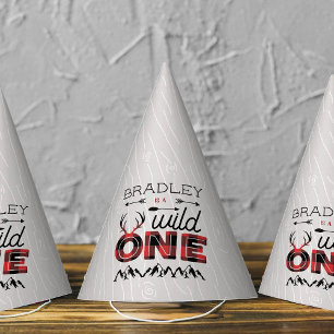 Chapeaux De Fètes Wild One Boys Rustic Plaid Lumberjack 1er annivers