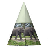Chapeaux De Fètes Wild One Elephant Birthday Cone Design (Dos)