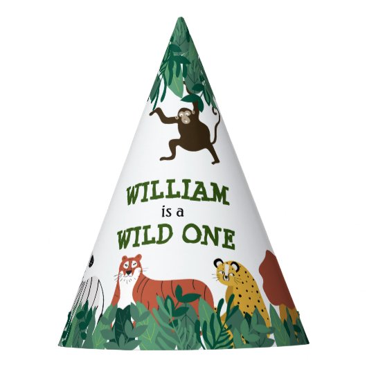Chapeaux De Fètes Wild One First Birthday Party Jungle Safari (Devant)