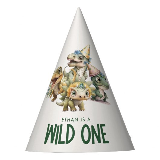 Chapeaux De Fètes Wild One mignon Dinosaur premier anniversaire (Devant)