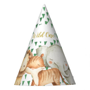 Chapeaux De Fètes Wild One Safari Animals Birthday Party Casquette