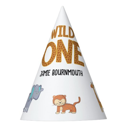Chapeaux De Fètes Wild One Safari Theme Boys 1er Anniversaire (Devant)