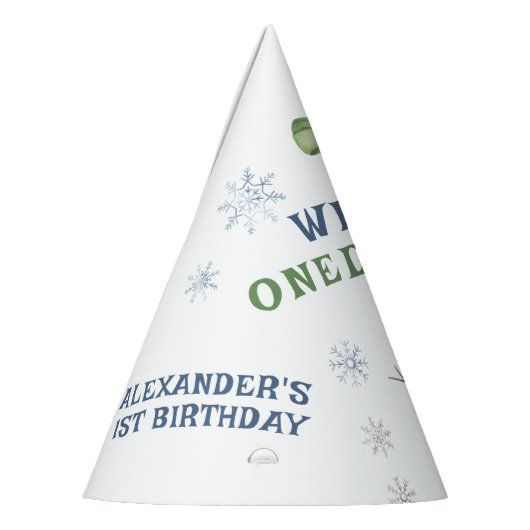 Chapeaux De Fètes Winter Onederland Snowman 1er anniversaire (Gauche)