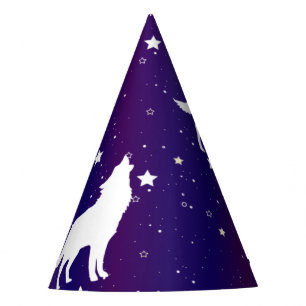 Chapeaux De Fètes Wolf Silhouette Starry Night Galaxy Lover Universe