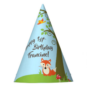 Chapeaux De Fètes Woodland Fox mignonne Anniversaire de enfant Party