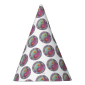 Chapeaux De Fètes Yin Yang Médaillon Violet Turquoise (Droite)