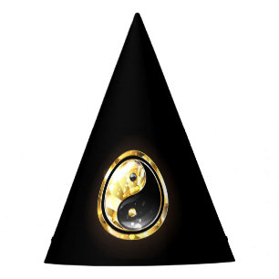 Chapeaux De Fètes Yin Yang or sur noir