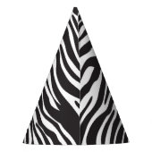 Chapeaux De Fètes Zebra Print, Zebra Stripes, Noir Et Blanc (Dos)