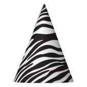 Chapeaux De Fètes Zebra Print, Zebra Stripes, Noir Et Blanc (Gauche)