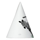 Chapeaux De Fètes Zèbre noir et blanc dans l'herbe (Gauche)
