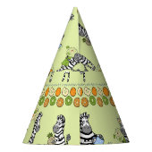 Chapeaux De Fètes Zèbres et fruits Motif sans couture (Dos)