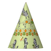 Chapeaux De Fètes Zèbres et fruits Motif sans couture (Gauche)