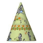 Chapeaux De Fètes Zèbres et fruits Motif sans couture (Droite)