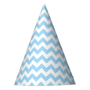 Chapeaux De Fètes Zigzag bleu, Chevron bleu, Motif géométrique