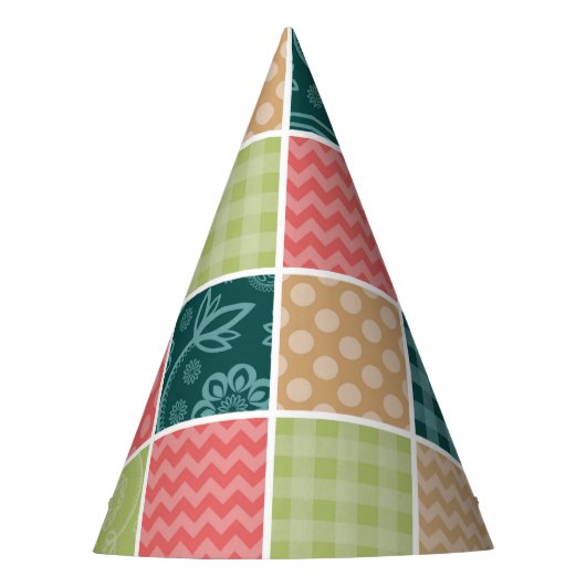 Chapeaux De Fètes Zigzag, Chevron, En vichy, Pois, Patchwork (Devant)