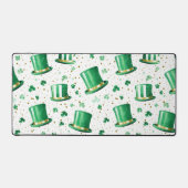 Chapeaux verts dorés de luxe et trèfles blancs (Recto)