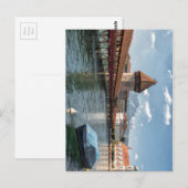 Chapel Bridge Lucerne, zwitserland Briefkaart (Voorkant / Achterkant)