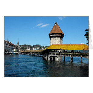 Chapel Bridge, Luzerne, Zwitserland-kaart