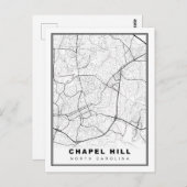 Chapel Hill Map Briefkaart (Voorkant / Achterkant)