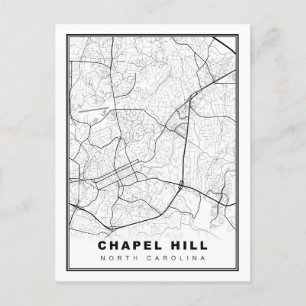 Chapel Hill Map Feestdagenkaart