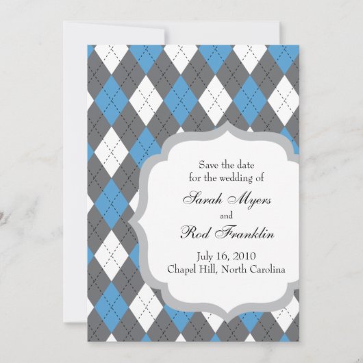 Chapel Hill NC Save the Date (Voorkant)