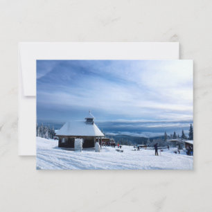 Chapel in het Alpen Sneeuwgebergte Bedankkaart