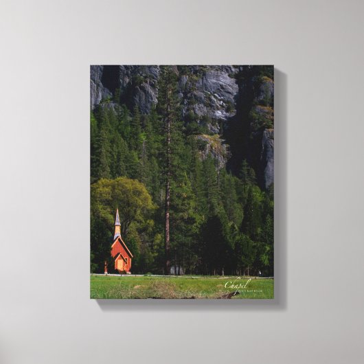 Chapel in Yosemite Canvas Afdruk (Voorkant)