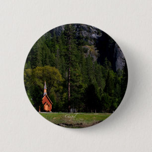 Chapel in Yosemite Ronde Button 5,7 Cm