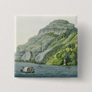 Chapel of William Tell van 'Customs of the Vario' Vierkante Button 5,1 Cm