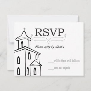 Chapel RSVP-formaat voor RSVP-enveloppen RSVP Kaartje