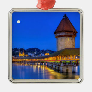 Chapelbrug, Kapellbrucke, Lucerne, Zwitserland Metalen Ornament