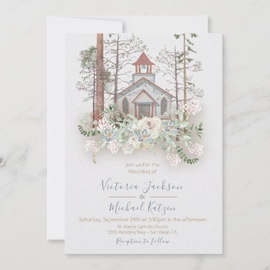 Chapelle Rustique dans les Bois invitations de mar (Devant)