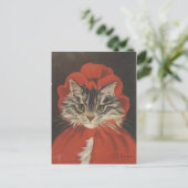Chaperon rouge chat briefkaart (Staand voorkant)