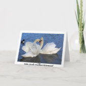 Chaperoned Swan Heart Love Kaart (Achterkant)