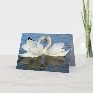 Chaperoned Swan Heart Love Kaart