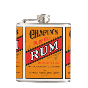 Chapins zuiver oud etiket heupfles