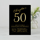 Chapitre 50 50e anniversaire Invitation Black Gold (Debout devant)