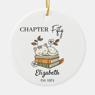 Chapitre 50 Ornement de livre pour chat, Cadeaux p