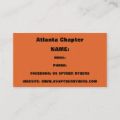 Chapitre d'Atlanta - Cartes de visite 2 (Dos)