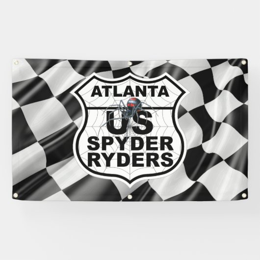 Chapitre d'Atlanta - Logo de drapeau fini bannière (Horizontal)