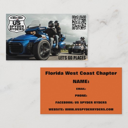 Chapitre de la côte ouest de Floride - Cartes de v (Devant / Derrière)